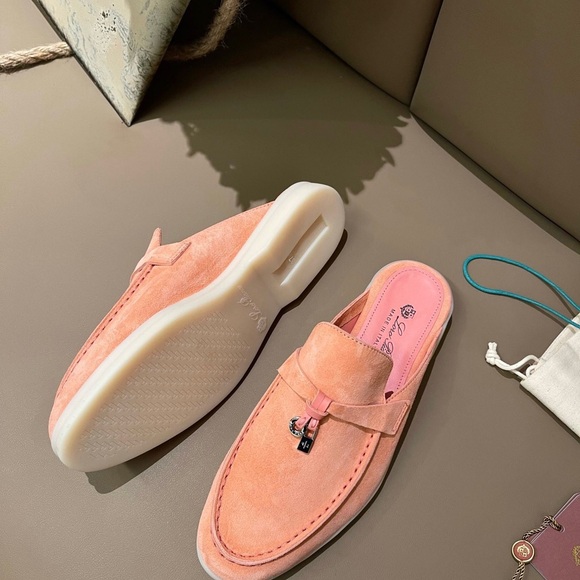 Loro Piana Summer Charms Walk women's suede casual flats - Picture 4 of 7